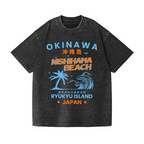 Okinawa Vintage Wash Japanese Design T-Shirt