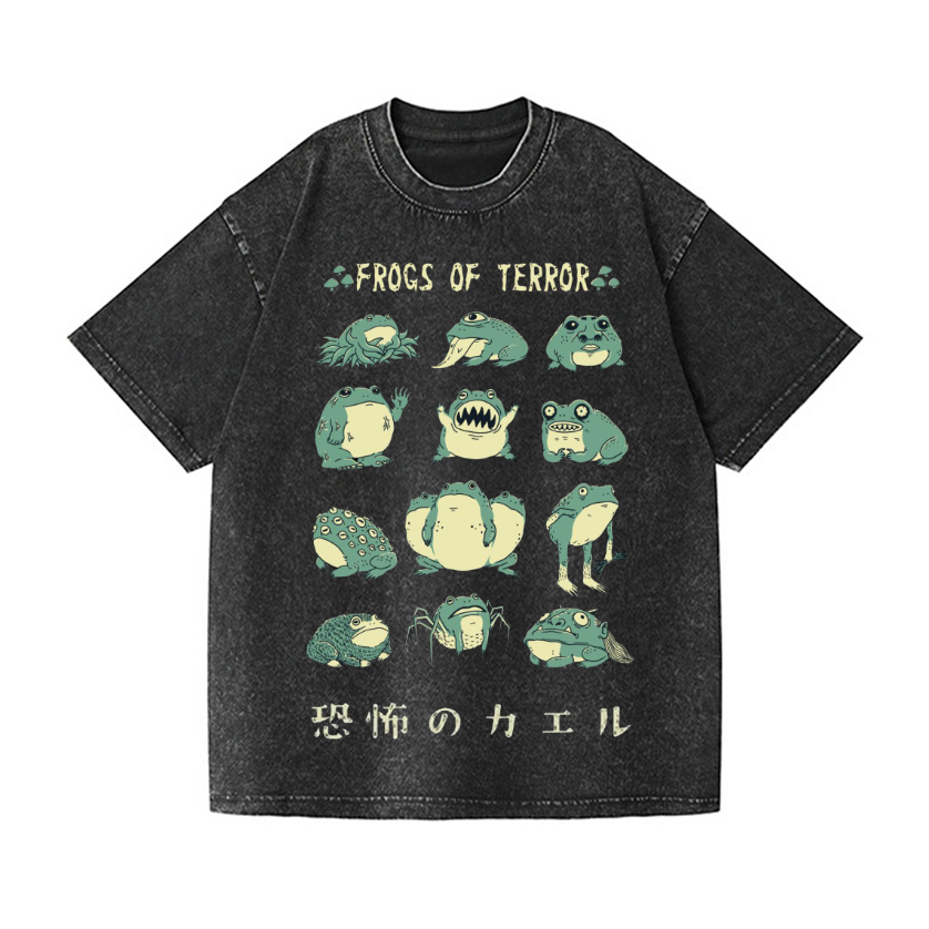 Frog Vintage Wash Japanese Design T-Shirt