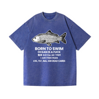 Fish Vintage Wash Japanese Design T-Shirt