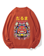Japanese Daruma Cotton Sweatshirt