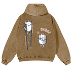 Sushi Vintage Washed Cotton Back Art Hoodie