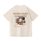 Cat Vintage Wash Japanese Design Back Art T-Shirt