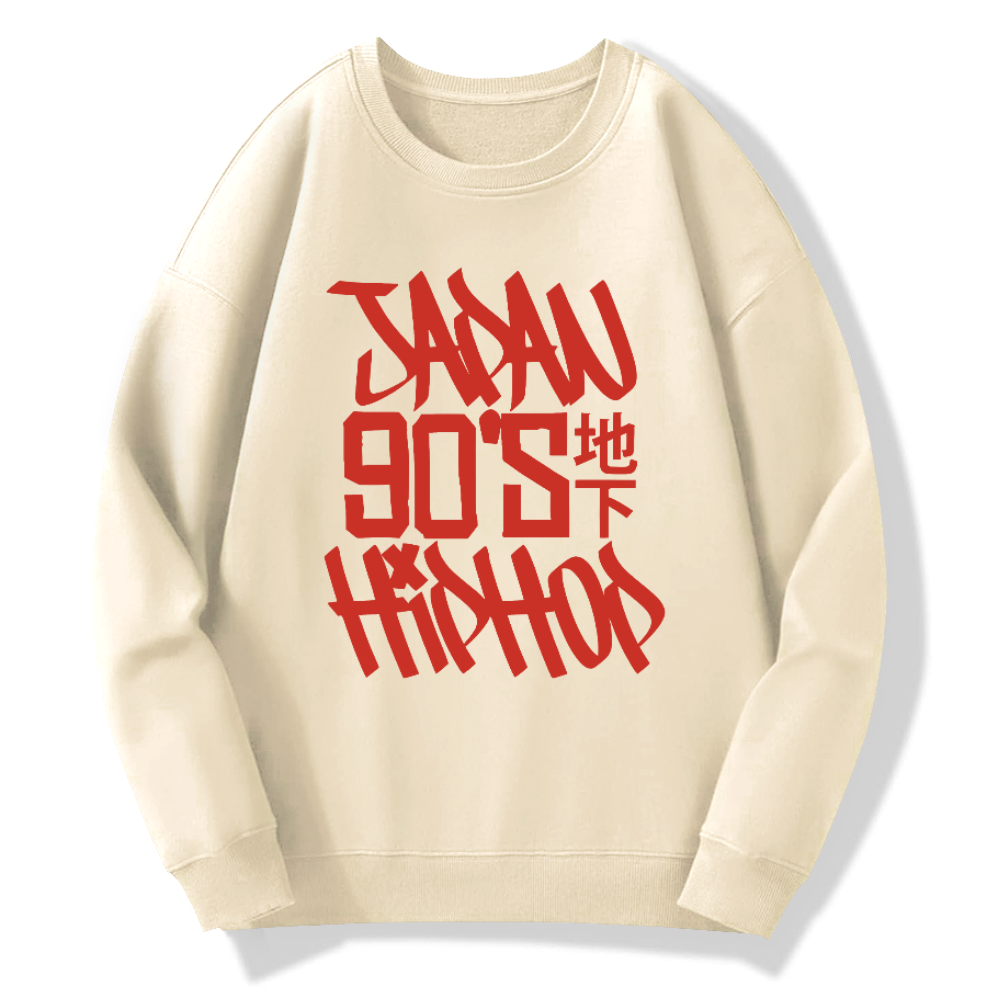 Japan 90s Hiphop Cotton Pullover Sweatshirt