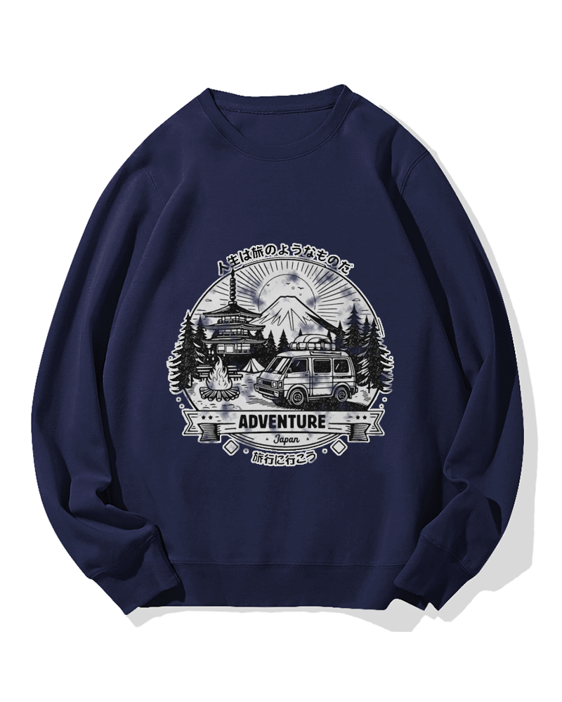 Adventure Travel in Japan Cotton Sweatshirt