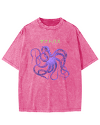 Japanese Octopus Vintage Washed T-shirt