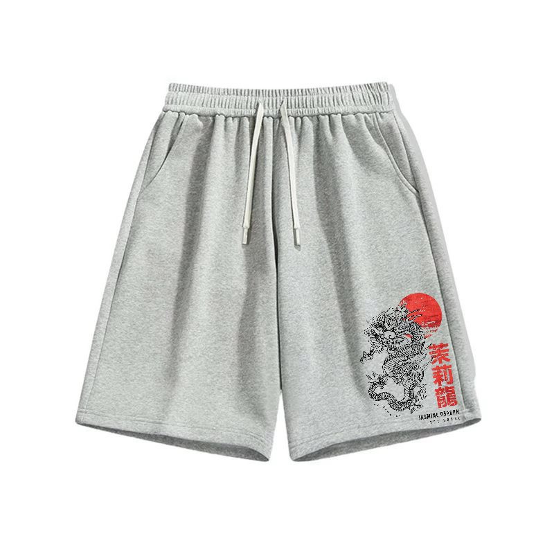 Jasmine Dragon Cotton Casual Shorts