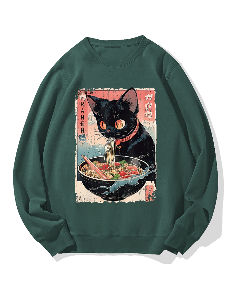 Ramen Cat Cotton Sweatshirt