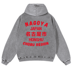 Nagoya Vintage Washed Cotton Back Art Hoodie