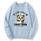 Lucky Panda Cotton Pullover Sweatshirt