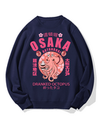 Osaka Sakura Octopus Cotton Sweatshirt