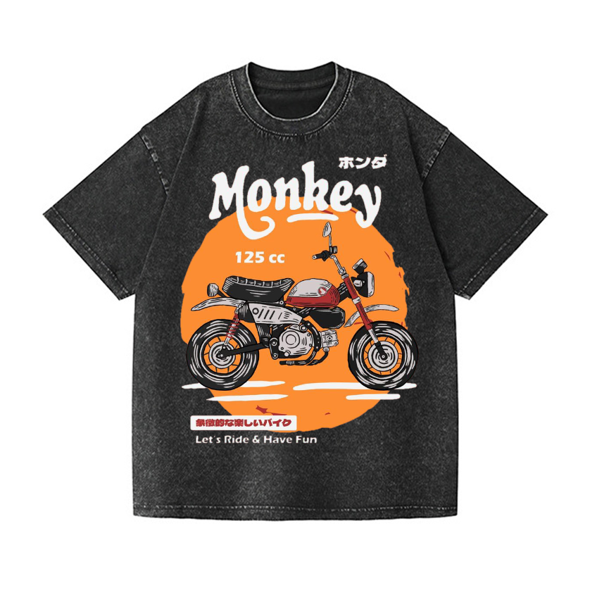 Honda Monkey 125cc Vintage Wash Japanese Design T-Shirt