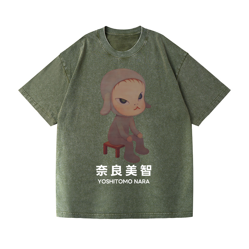 Yoshitomo Nara Vintage Wash Japanese Design T-Shirt