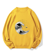 Astronaut surfing the waves Cotton Sweatshirt