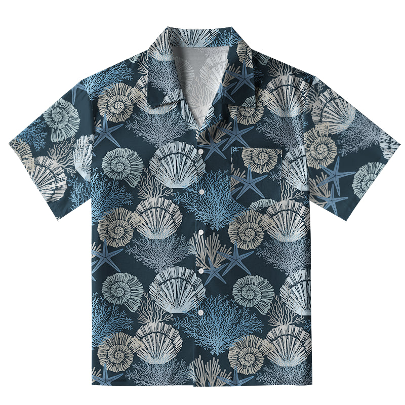 Seashell And Starfish Aloha Hawaiian Shirt