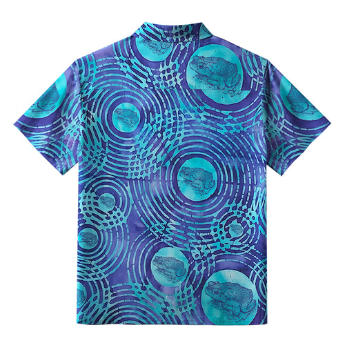 Frog In Water Ripples Button-up Shirt