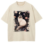Ragdoll Cat in Wonderland Washed T-Shirt