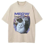 Neow Cat Meme Washed T-Shirt