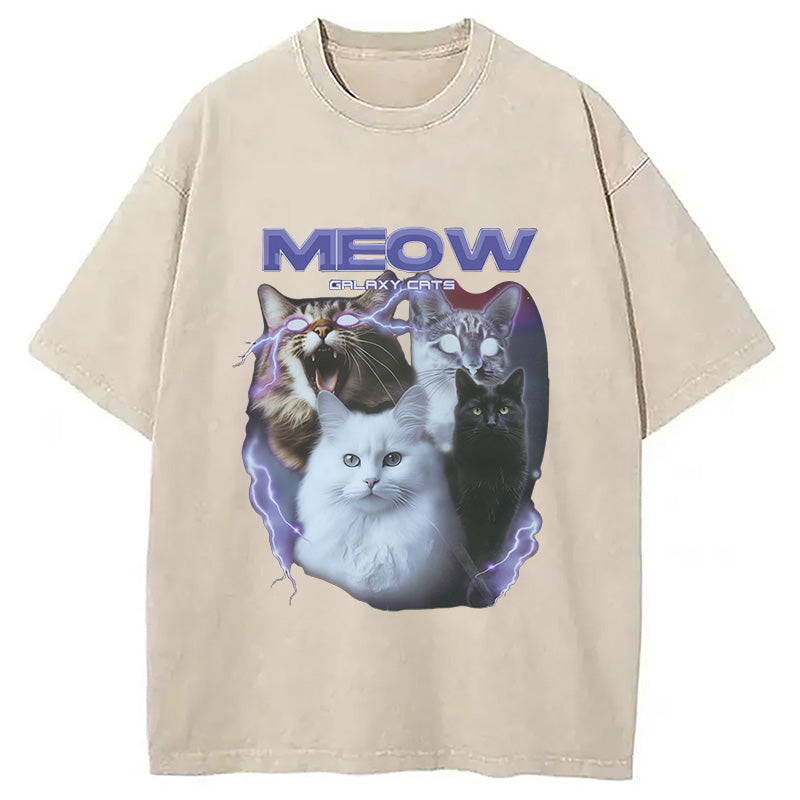 Neow Cat Meme Washed T-Shirt