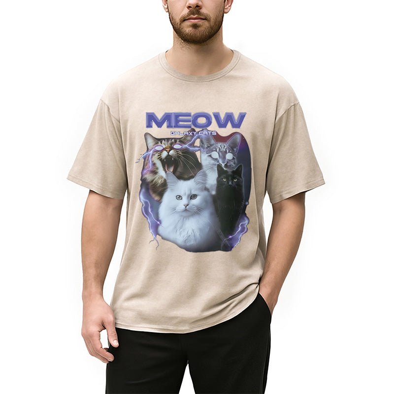Neow Cat Meme Washed T-Shirt