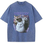 Neow Cat Meme Washed T-Shirt