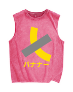 Sticky banana Vintage Distressed Washed Tank Top
