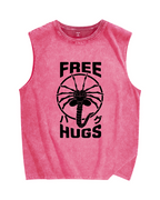 Free Hugs Vintage Distressed Washed Tank Top