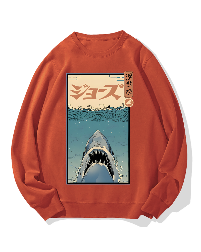 Uyiko-e Shark Cotton Sweatshirt