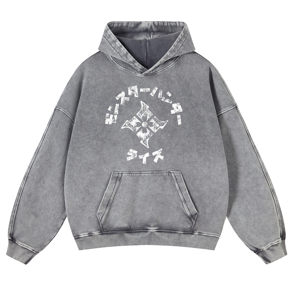 Monster Hunter Rise Vintage Washed Thick Cotton Hoodie