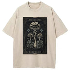 Mushroom Forest Vintage Tarot Washed T-Shirt
