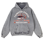 Taimeshi Gansui Vintage Washed Thick Cotton Hoodie