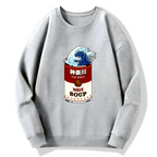 Kanagawa Retro Cotton Pullover Sweatshirt