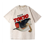 Tsukiji Fish Market Vintage Wash Japanese Design T-Shirt