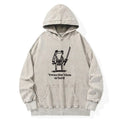 Focused Samurai Frog Washed Hoodie