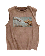 The Creation of Cat Vintage Distressed Washed Tank Top