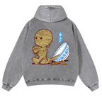 Ramen Yummy Vintage Washed Cotton Back Art Hoodie