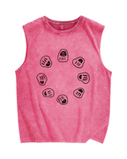 Japan Small Daruma Vintage Distressed Washed Tank Top