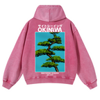Okinawa Vintage Washed Cotton Back Art Hoodie