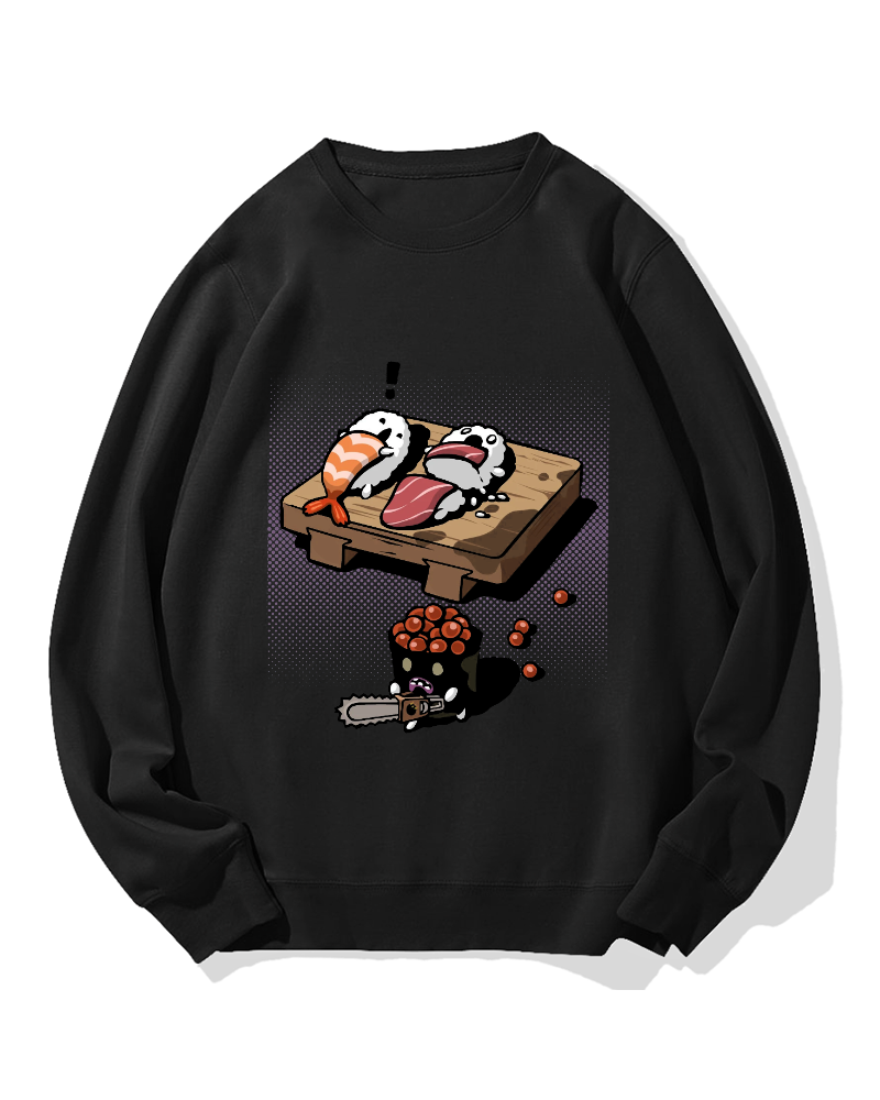 Sushi Chain Saw Massacre Cotton Sweatshirt