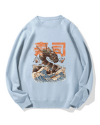 Sushi Dragon Monster Cotton Sweatshirt