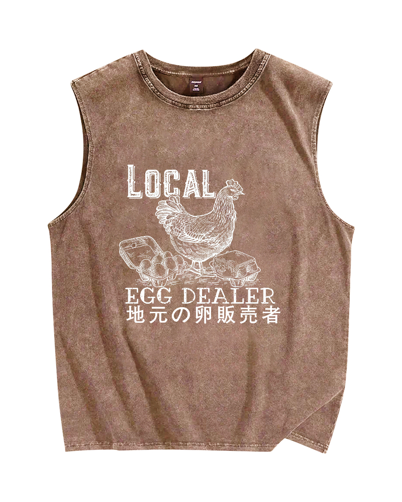 Egg dealer Vintage Distressed Washed Tank Top