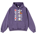 Hokkaido Vintage Washed Thick Cotton Hoodie