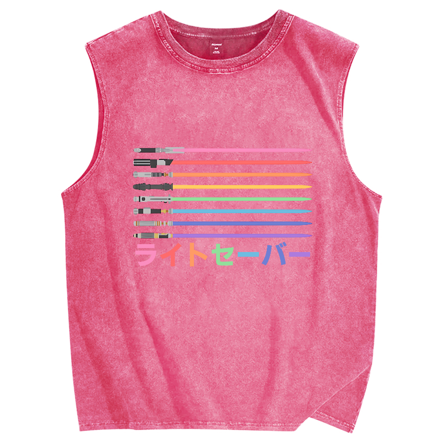 Lightsaber Vintage Distressed Washed Tank Top