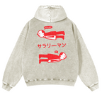 People Vintage Washed Cotton Back Art Hoodie