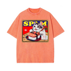 Sushi Cat Vintage Wash Japanese Design T-Shirt