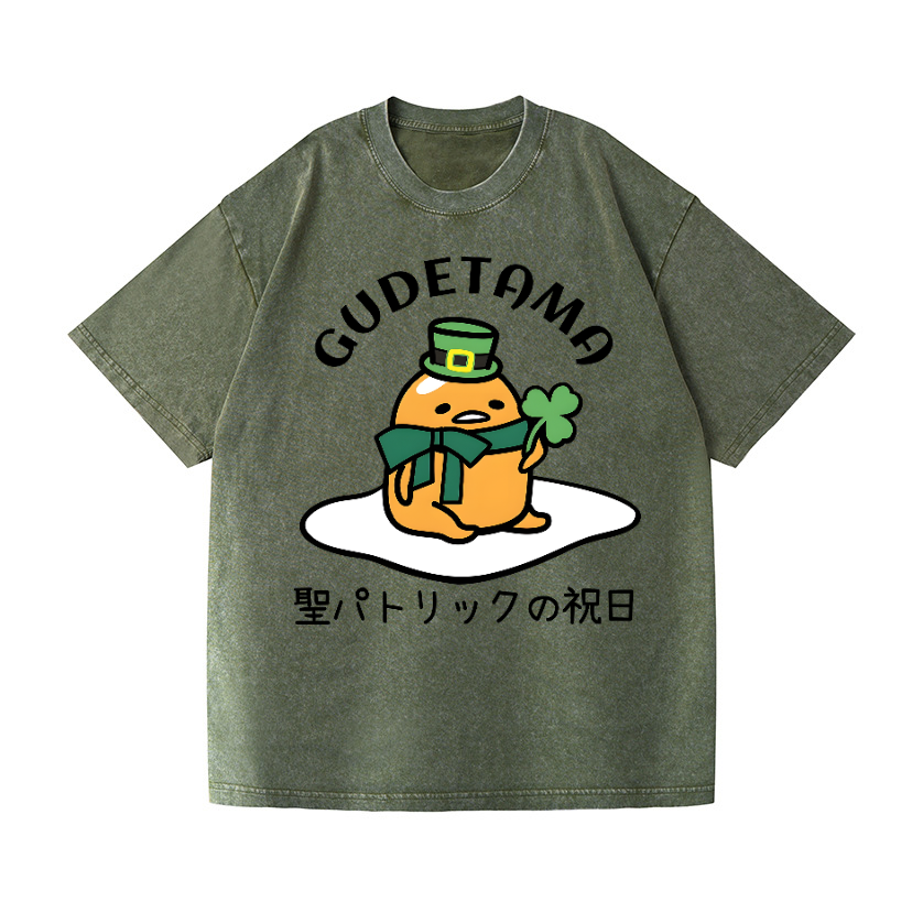 Egg Saint Patrick Vintage Wash Japanese Design T-Shirt