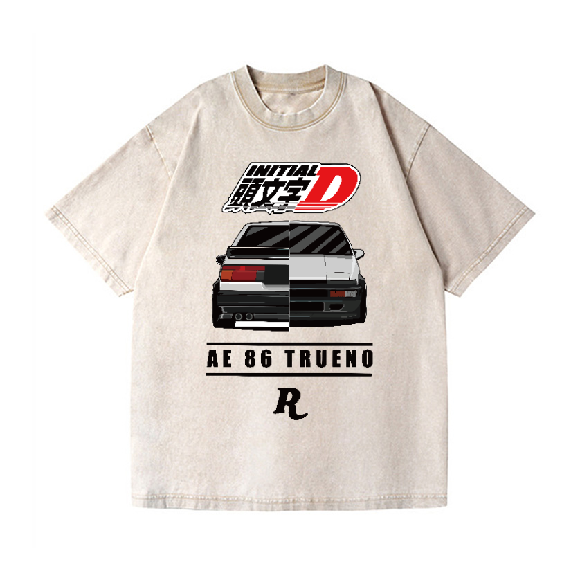 Initial D Vintage Wash Japanese Design T-Shirt