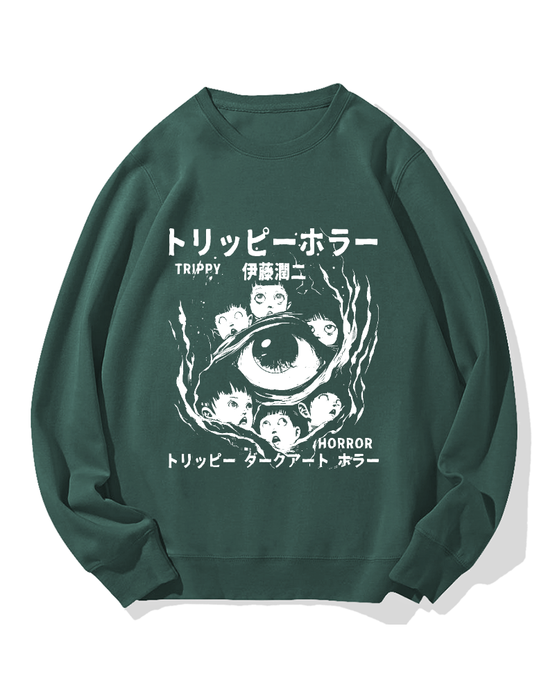 Trippy Horror Cotton Sweatshirt