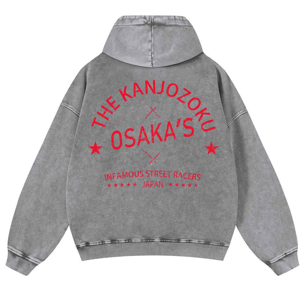 Osaka Vintage Washed Cotton Back Art Hoodie