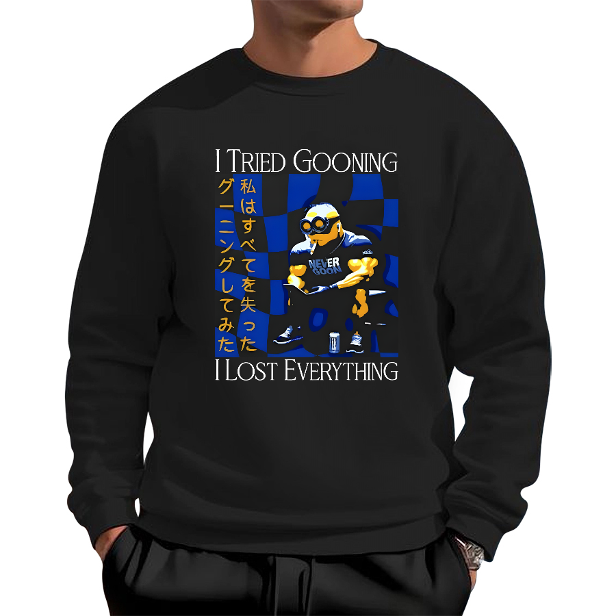 Never Goon Cotton Pullover Sweatshirt