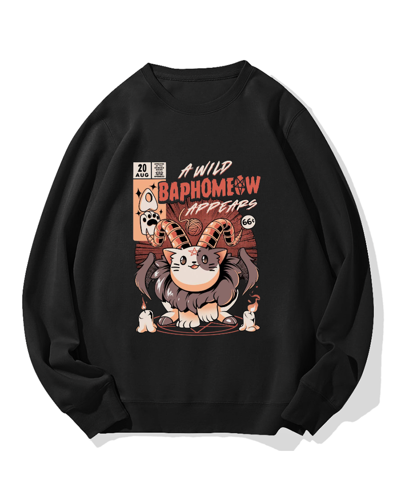 Baphomeow Cotton Sweatshirt